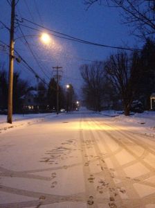 snowy street