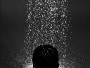 shower crying